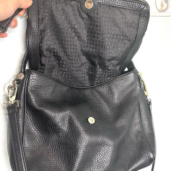 Kate Spade Miri Chester Street Black Pebbled Leather Shoulder Crossbody Bag - Picture 15 of 15